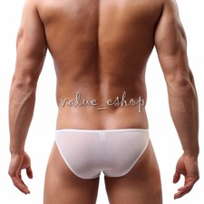 Mens Smooth Briefs Soft Jock Underwear Comfy Underpants Bikini Thong Swimwear 