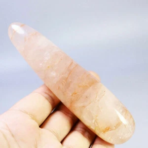 Natural RED FIRE QUARTZ Hematoid Polished Crystal Massage Wand To Healing 164 g - Picture 1 of 12