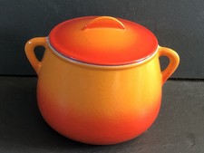 Vintage - Cocotte en fonte émaillée orange Le Creuset