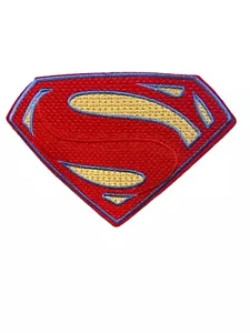 Large Embroidered Superman Logo Patch Hero Costume Cape Shirt DIY 7" x 5" - Picture 1 of 4