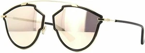 Dior DIORSOREALRISE 02M2 SQ Black/Gold/ Brown Grey Mirrored Sunglasses New - Picture 1 of 6