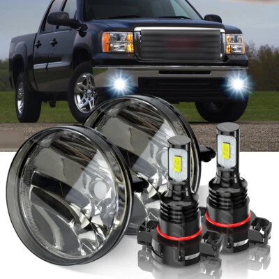 Para 07-14 GMC Sierra 1500 2500 3500 HD Luces antiniebla LED parachoques lámpara transparente reemplazo Foto 1 de 4