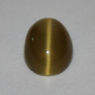 7.70 Ct Natural Certified Yellow Chrysoberyl Cat's Eye Oval Cabochon Loose Gem