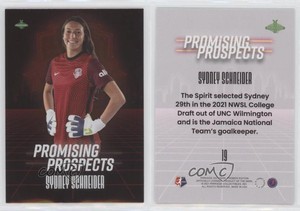 2021 Parkside NWSL Promising Prospects Red Sydney Schneider #19 Rookie RC