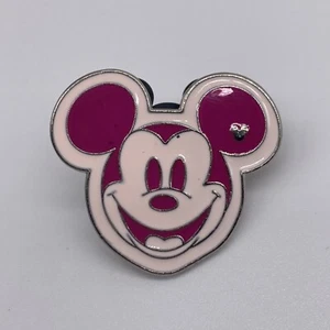 2008 Disney Hidden Mickey Series Pink Mickey Mouse Head Pin - Picture 1 of 4