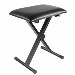Teclado acolchado ajustable estilo X sillón piano plegable asiento negro EE. UU. - Imagen 1 de 8