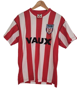 Maglia calcio Sunderland Score Draw Vaux anni 90 uomo taglia small 19" PTP - Foto 1 di 6