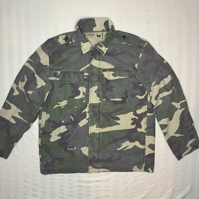 Chaqueta militar camuflada Arrow Jeans Co para hombre grande pesada militar Foto 1 de 4