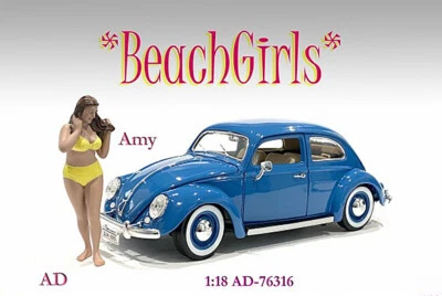 Amy Yellow Swim Suit Beach Girls American Diorama 1:18 Female Lady 4" Figure - Image 1 of 2