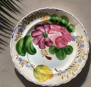Vintage 1940s Belle Fiore Chanticleer Dinner Plate Hand Painted Simpsons Potters - Picture 1 of 13
