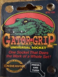 Gator Grip Vintage Endevor Universal 3/8"  Socket USA NOS - Picture 1 of 8