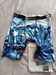 Ethika Men's Underwear Boxer Brief tsunami waves and cityscape Size XL - Picture 1 of 3