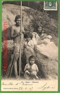 ah2809 - BRASILIEN - ALTE POSTKARTE Post Antigua - Indios Ethno - Guarany - 1909 - Bild 1 von 1