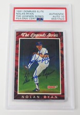 Nolan Ryan HOF Signed Autograph 1991 Donruss Elite Legends Card PSA 10 Auto