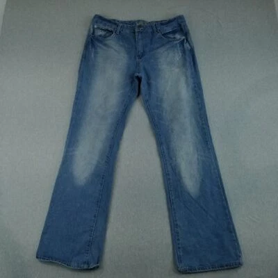 Карбоновые джинсы мужские размер 34 x 34 2000-х винтажный вырез ботинок темно стирка Normcore Skatercore изящный - Изображение 1 из 4