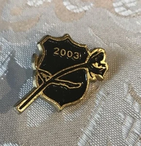 2003 BLACK ROSE AND SHIELD National Law Enforcement Officers Memorial Pin - Picture 1 of 6