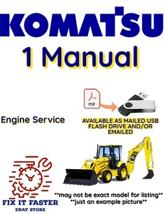 KOMATSU WB97S-2 RETROEXCAVADORA CARGADOR MOTOR TALLER MANUAL PDF USB - Imagen 1 de 2
