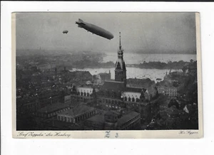 German Graf Zepplin uber Hamburg RPPC Postcard p2087 - Picture 1 of 2