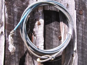 Old Lasso Rope, "Retired" Cowboy Lariat, Vintage Western Wall Hang #BL1 - Picture 1 of 2