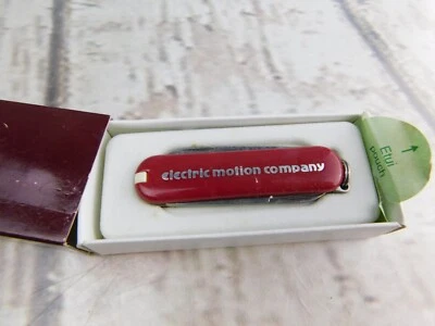 Vtg Victorinox Swiss Army Knife Rostfrei  Electric Motion Co. Logo Advertising - Image 1 of 4