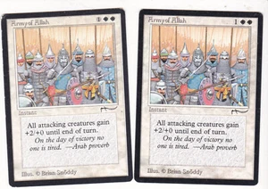 x2 Karten ARABIAN Army of Allah MAGIC MTG ENGLISH 1993 EX-NM V1 & V2 1 light - Bild 1 von 2