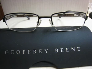 GEOFFREY BEENE EYEGLASS FRAMES Style EMISSARY in BLACK 52-18-140 W/ Case - Picture 1 of 4