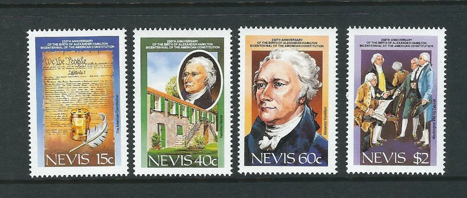 Nevis SC # 533-536 US Constitution Bicentennial . MNH - Image 1 of 1