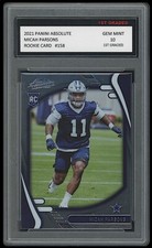 MICAH PARSONS 2021 PANINI ABSOLUTE #158 1ST GRADED 10 ROOKIE CARD DALLAS COWBOYS