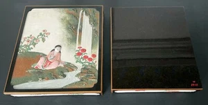 Rare Japanese Lacquer Writing Box Suzuribako Meiji Period - Picture 1 of 12