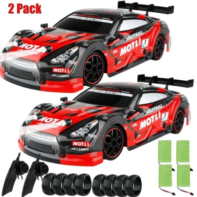 2Pcs 4WD On/Off-Road Vehicle Crawler Car RC Drift Racing Car 2.4G Remote Control - Image 1 of 4