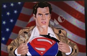 DC Superman Henry Cavill High Quality Art Print Movie Comic Portrait 11x17 - Picture 1 of 1