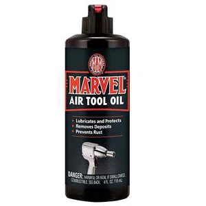 Marvel MM080R Air Tool Oil 4 oz. Bottle Lubricates and Protects Removes Deposits - Picture 1 of 3