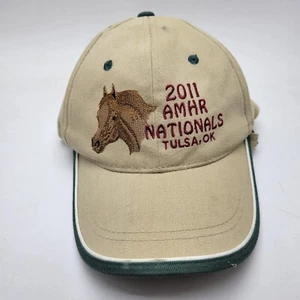 2011 AMHR Nationals Tulsa Ok Horse OC Sombrero Gorra Beige Adulto Correa Bg15D - Imagen 1 de 5