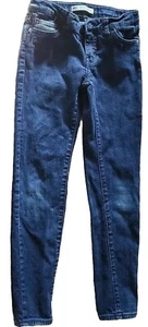 Levi's 710 Super Skinny Girls Sz 8 Regular Jeans Silver Button Sparkly Dark Wash - Picture 1 of 9