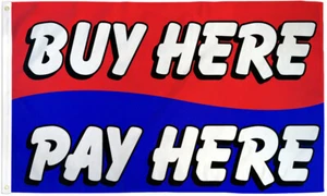 Kaufen Sie hier Pay Here Flagge 3 x 5 Fuß Compra Aqui Pague Aqui - Bild 1 von 2