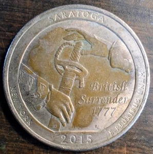 2015 P  Washington Quarter 25c ERROR MISSING CLAD LAYER ON REVERSE  - Picture 1 of 3