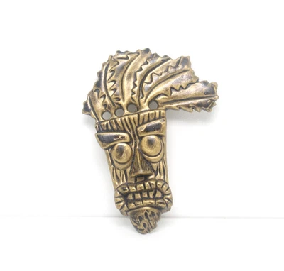 Accesorio de figura de acción máscara Tiki dorada Crash Bandicoot Aku Aku (ReSaurus, 1998) Foto 1 de 2