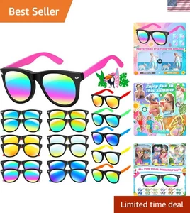 Durable Neon Kids Sunglasses - UV400 Protection, Ideal for Parties & Beach - Picture 1 of 9