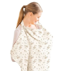 Muslin Nursing Cover for Baby Breastfeeding, Breathable 100% Cotton Breastfee... - Foto 1 di 7