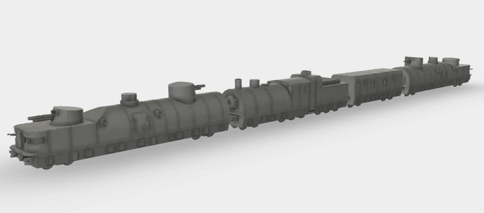 Panzerzug Danuta Armoured Train No.11 Polen WW2 Bausatz Kit 3D Druck 1:120-1:72 - Bild 1 von 4
