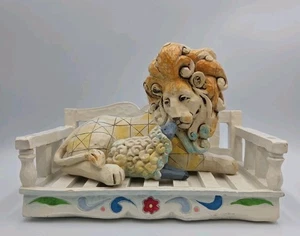 Jim Shore "Isaiah's Hope" Outdoor Living Collection 2011 Lion & Lamb Resin - Picture 1 of 6