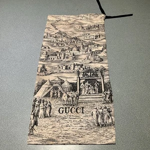 Gucci 8.75x18” Lim. Edition Castle Print Drawstring Travel Shoe Dust Bag FREE SH - Bild 1 von 6