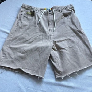 Empyre Beige Skate Shorts Herren 38 Loose Fit Distressed Cutoff Baumwolle - Bild 1 von 13
