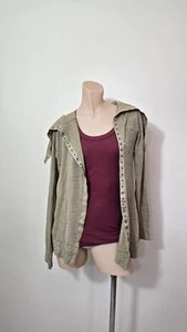 Metalicus Versatile Olive Green Merino Wool Blend Cowl Neck Long Sleeve... - Picture 1 of 7