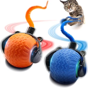 2 Stück Interaktives Katzenspielzeug für Indoor Katzen, Speedy Ball mit Schwanz, Automatische Bewegung - Bild 1 von 12