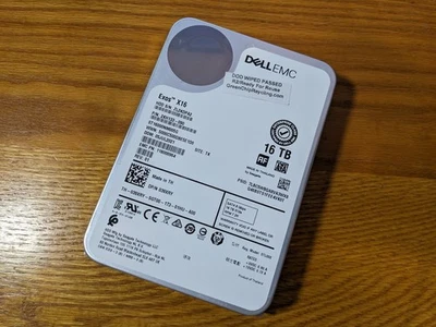 Seagate 16TB Exos X16 7.2K SATA 3.5" Hard Drive HDD ST16000NM005G - 100% Health - Image 1 of 4