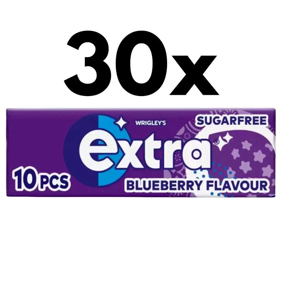 Wrigleys Extra Blueberry Chewing Gum 30 Packs X 10pcs (6 X 5) BBE: 01/2025 - Image 1 of 1