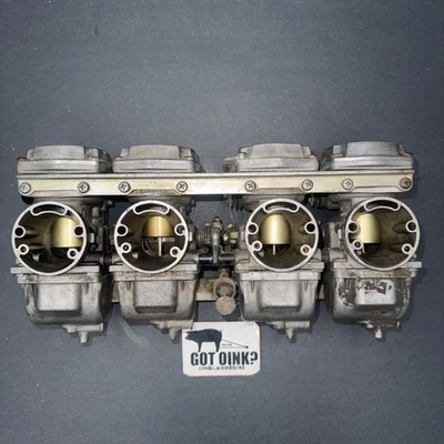 Kawasaki 1981-83 KZ1000 KZ1100 KZ CSR LTD P ELR 1000 OEM Mikuni 34mm Carburetors - Image 1 of 4
