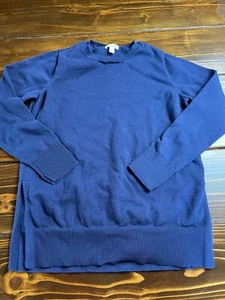 Maison Jules Sweater, Women's Size Large, Blue, Pullover, Crew Neck - Picture 1 of 7