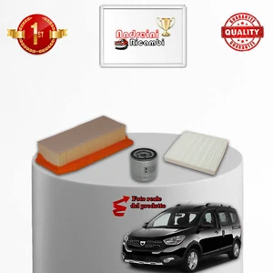 KIT TAGLIANDO 3 FILTRI DACIA DOKKER 1.6 SCE 75KW 102CV DAL 2015 -> - Imagen 1 de 1